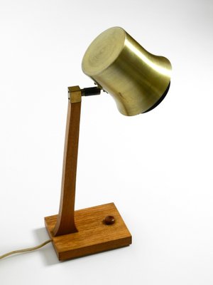 Mid-Century Table Lamp in Teak with Aluminum Shade, Denmark-RR-1290974