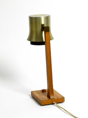 Mid-Century Table Lamp in Teak with Aluminum Shade, Denmark-RR-1290974