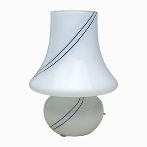 Mid-Century Table Lamp in White Murano Glass, Italy, 1960s-ZST-1806301