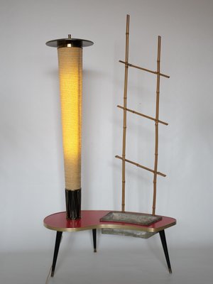 Mid-Century Table Lamp with Plant Ladder, 1950s-LVS-1187422