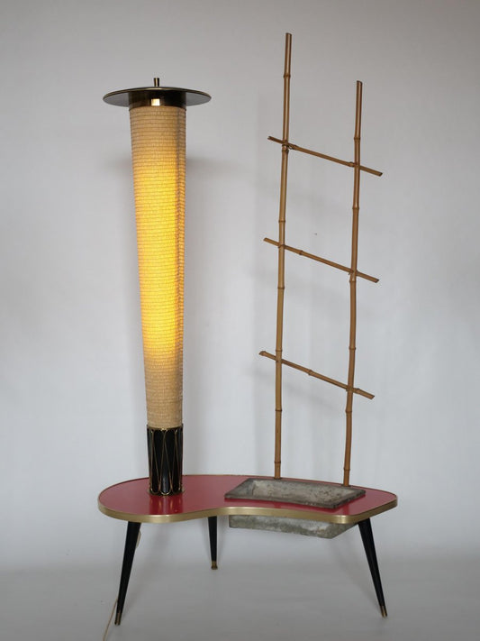 Mid-Century Table Lamp with Plant Ladder, 1950s