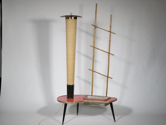 Mid-Century Table Lamp with Plant Ladder, 1950s-LVS-1187422