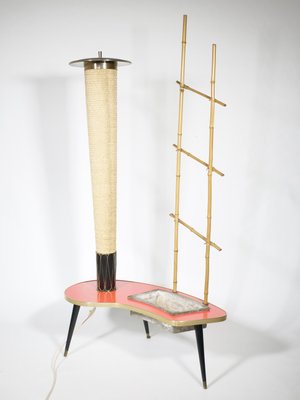 Mid-Century Table Lamp with Plant Ladder, 1950s-LVS-1187422