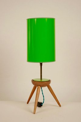 Mid-Century Table Lamp with Wooden Base from Krasna JIzba, 1950s-BAF-763545