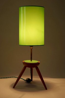 Mid-Century Table Lamp with Wooden Base from Krasna JIzba, 1950s-BAF-763545