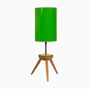 Mid-Century Table Lamp with Wooden Base from Krasna JIzba, 1950s-BAF-763545