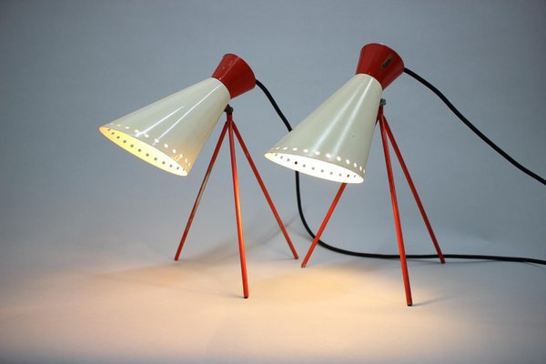 Mid-Century Table Lamps by Josef Hurka, 1960s, Set of 2-TZ-1181291