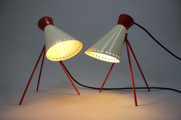 Mid-Century Table Lamps by Josef Hurka, 1960s, Set of 2-TZ-1181291