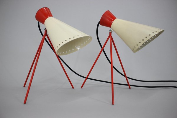 Mid-Century Table Lamps by Josef Hurka, 1960s, Set of 2-TZ-1181291