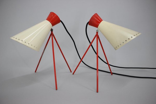 Mid-Century Table Lamps by Josef Hurka, 1960s, Set of 2-TZ-1181291