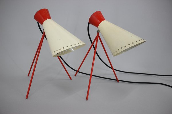 Mid-Century Table Lamps by Josef Hurka, 1960s, Set of 2-TZ-1181291