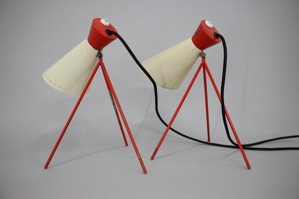 Mid-Century Table Lamps by Josef Hurka, 1960s, Set of 2-TZ-1181291