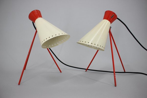 Mid-Century Table Lamps by Josef Hurka, 1960s, Set of 2-TZ-1181291