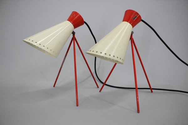 Mid-Century Table Lamps by Josef Hurka, 1960s, Set of 2-TZ-1181291