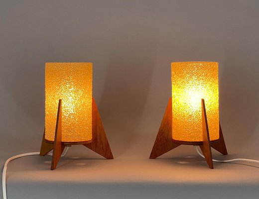 Mid-Century Table Lamps Rockets from Pokrok Žilina, 1970s, Set of 2-TZ-1816971