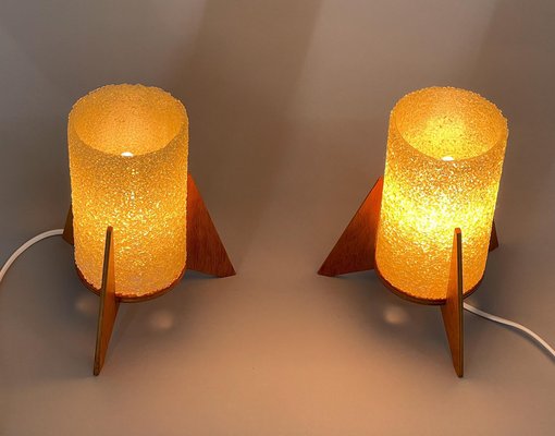 Mid-Century Table Lamps Rockets from Pokrok Žilina, 1970s, Set of 2-TZ-1816971