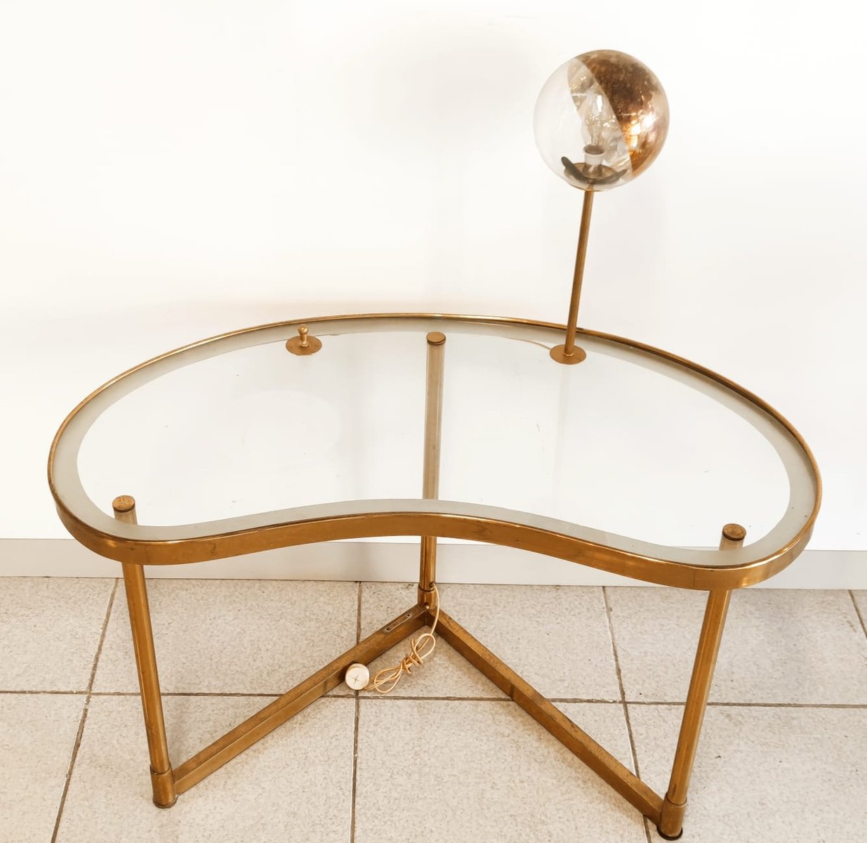 Mid-Century Table with Built-in Light