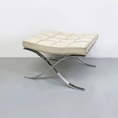 Mid-Century talian Barcelona Pouf by Mies Van Der Rohe for Knoll, 1970s-GDD-1284748