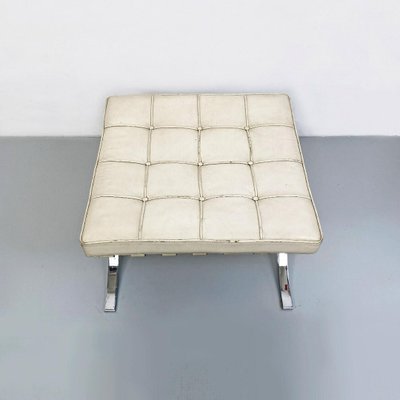 Mid-Century talian Barcelona Pouf by Mies Van Der Rohe for Knoll, 1970s-GDD-1284748