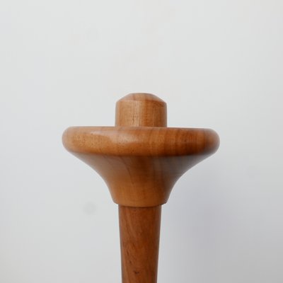 Mid-Century Tall Wooden Candleholders, 1960s, Set of 3-JRP-705659