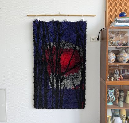 Mid-Century Tapestry Rya Wool Rug, 1960s-BLG-2042185