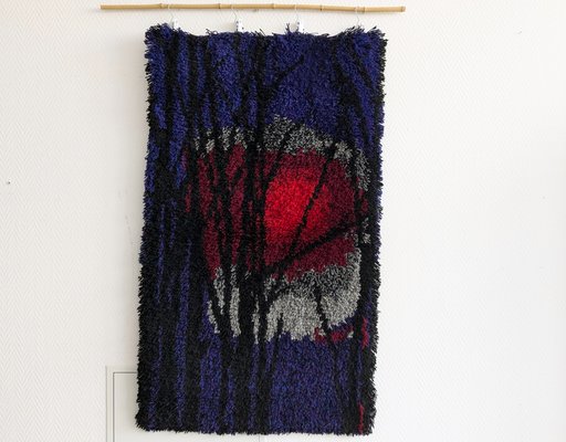 Mid-Century Tapestry Rya Wool Rug, 1960s-BLG-2042185