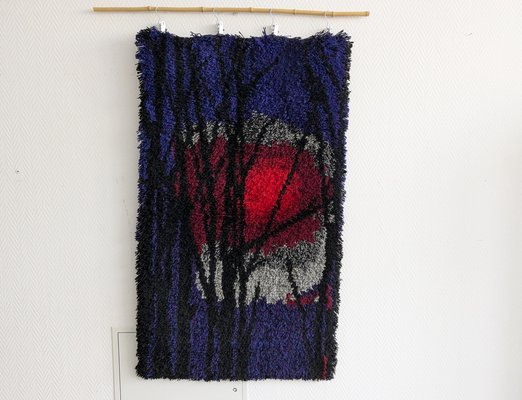 Mid-Century Tapestry Rya Wool Rug, 1960s-BLG-2042185