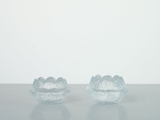 Mid-Century Tea Lights by Sidse Werner for Holmegaard, 1970s, Set of 2