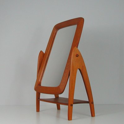 Mid-Century Teak Adjustable Table Vanity Mirror, Sweden, 1960s-OE-1165861