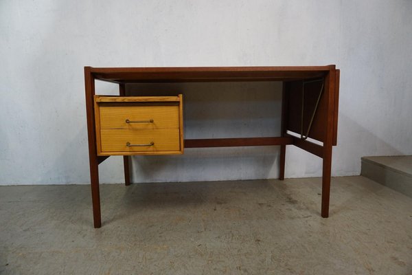 Mid-Century Teak and Ash Wood Desk-GPQ-1349495