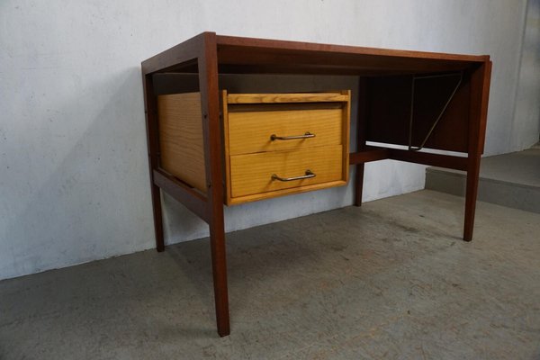 Mid-Century Teak and Ash Wood Desk-GPQ-1349495