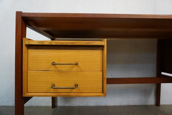 Mid-Century Teak and Ash Wood Desk-GPQ-1349495