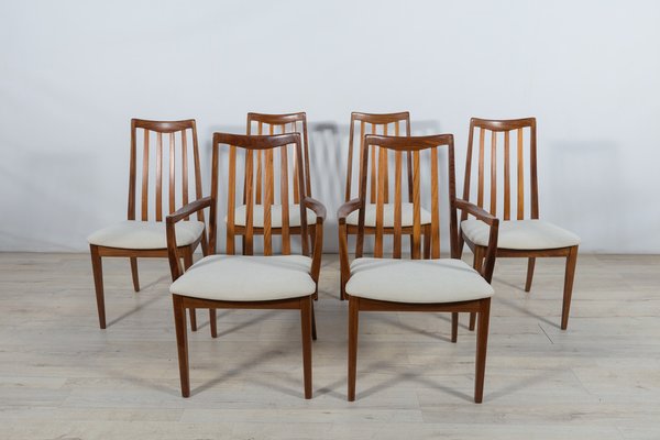 Mid-Century Teak and Fabric Dining Chairs by Leslie Dandy for G-Plan, 1960s, Set of 6-NIT-1371447