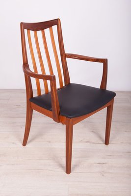 Mid-Century Teak and Leather Dining Chairs by Leslie Dandy for G-Plan, 1960s, Set of 6-NIT-712030