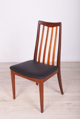 Mid-Century Teak and Leather Dining Chairs by Leslie Dandy for G-Plan, 1960s, Set of 6-NIT-712030