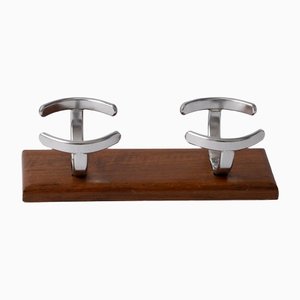 Mid-Century Teak and Metal Coat Rack-IXK-1313272