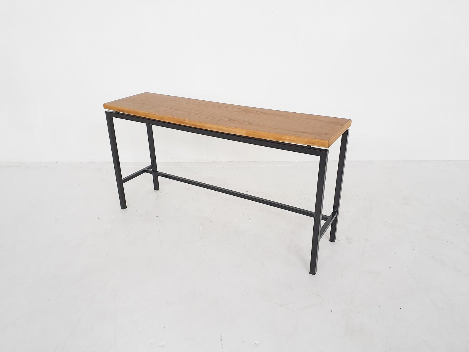 Mid-Century Teak and Metal Side Table, the Netherlands, 1960s-ZO-842879