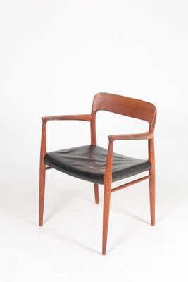 Mid-Century Teak and Patinated Leather Sofa by Niels Otto Møller for J.L. Møllers, 1960s-FK-594261