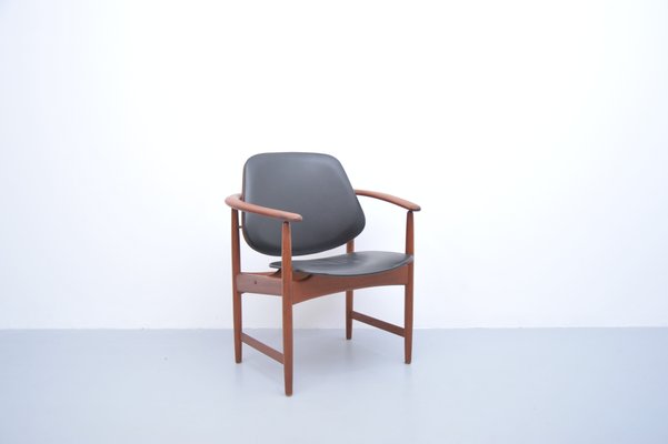 Mid-Century Teak Armchair by Arne Hovmand-Olsen for Jute-ZE-801888