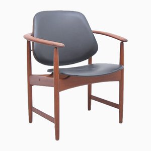 Mid-Century Teak Armchair by Arne Hovmand-Olsen for Jute-ZE-801888