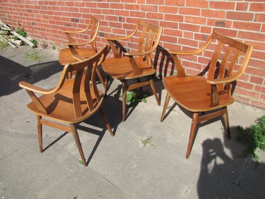 Mid-Century Teak Armchairs, 1960s, Set of 4-GJF-713698