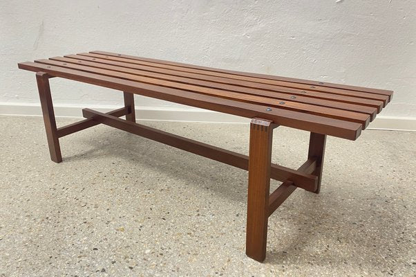 Mid-Century Teak Bench by Ezio Longhi for Elam, Italy, 1950s-CZ-2017379