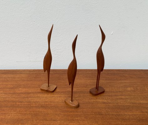 Mid-Century Teak Birds, 1960s, Set of 3-UAH-1271253