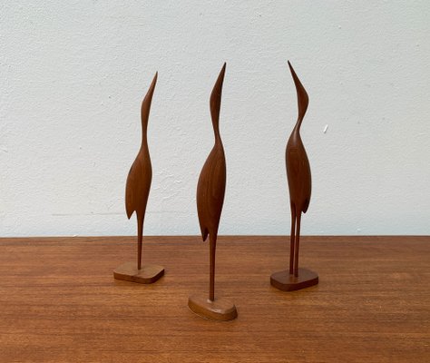 Mid-Century Teak Birds, 1960s, Set of 3-UAH-1271253