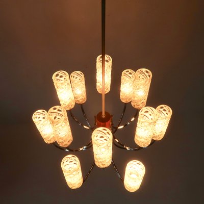 Mid-Century Teak Chandelier, 1960s-XH-786533