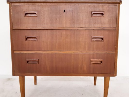 Mid-Century Teak Chest of Drawers, the Netherlands, 1950s-ZO-697543