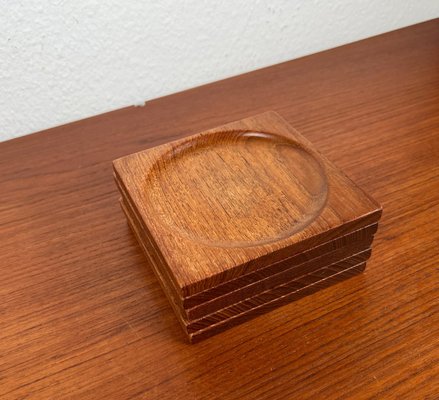 Mid-Century Teak Coasters, 1960s, Set of 5-UAH-2036098