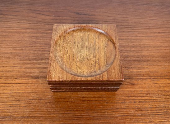 Mid-Century Teak Coasters, 1960s, Set of 5-UAH-2036098