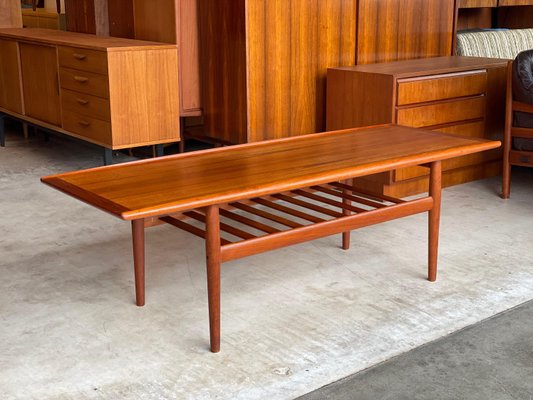 Mid-Century Teak Coffee Table by Grete Jalk, Denmark, 1960s-WSA-1063446