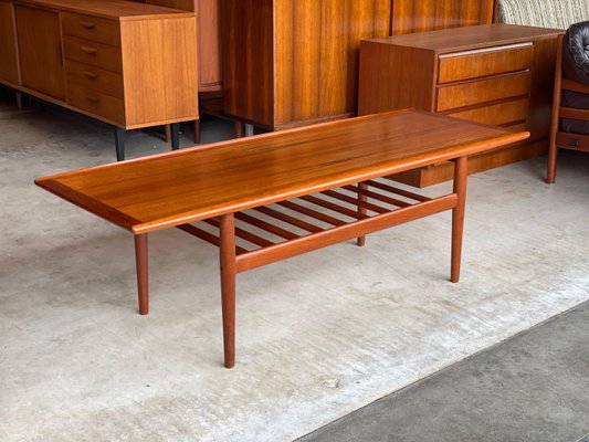 Mid-Century Teak Coffee Table by Grete Jalk, Denmark, 1960s-WSA-1063446